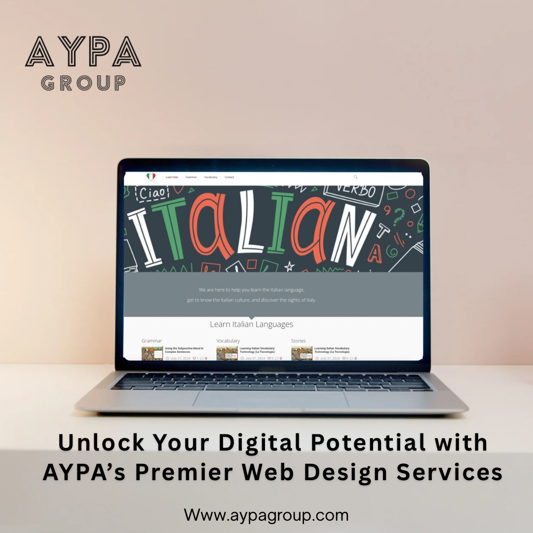 WebSite with Aypa web design company itralylearning